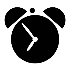 black icon of a clock