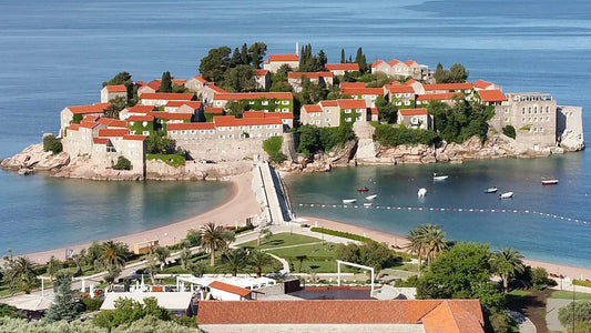 sveti stefan, montenegro, island, vacation